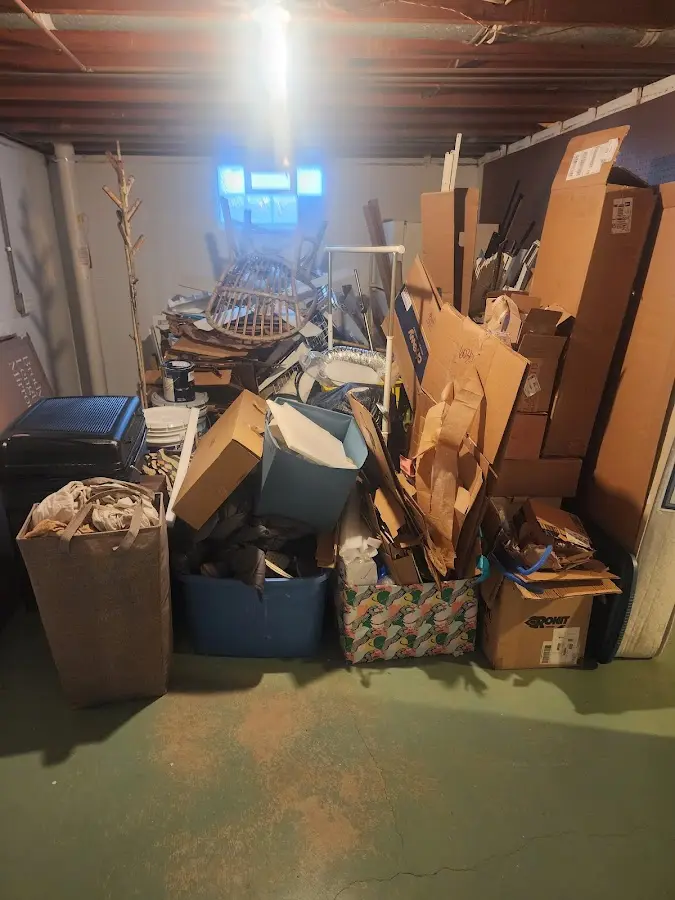 Roll-off dumpster container at job site for Concrete Dumpster Rental in Bainbridge Island